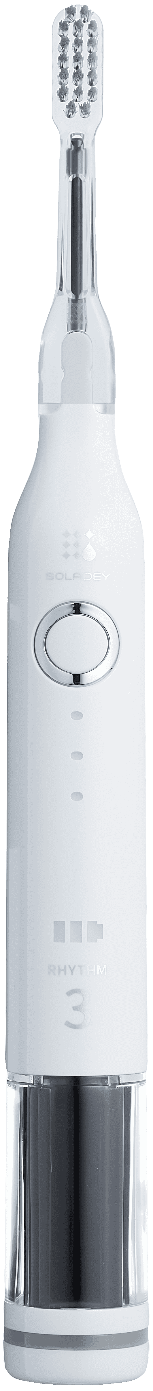 SOLADEY RHYTHM 3歯ブラシ白色の全体商品写真